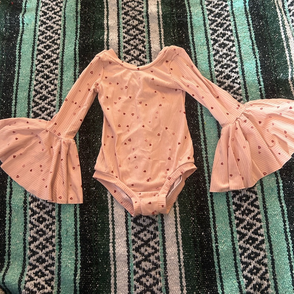 pink hearts bell sleeve leo small shop boutique